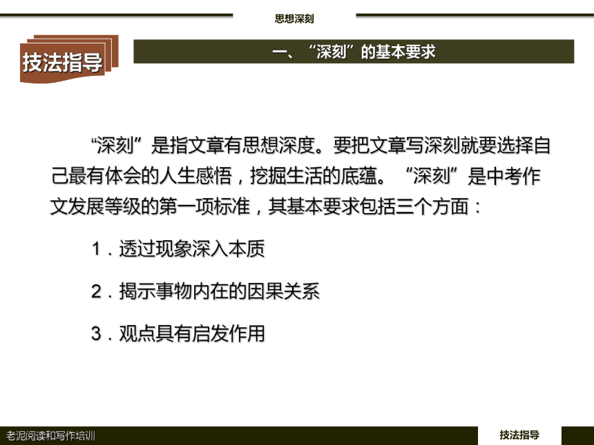 【初中语文】技法指导 3-1-3思想深刻  课件