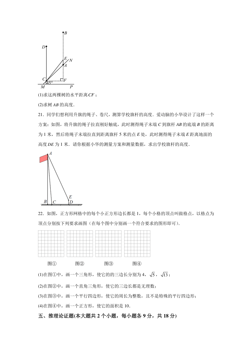 四川省广安市岳池县2023-2024学年八年级下册期中数学试题（含解析）