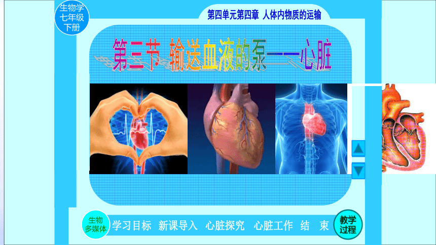 4.4.3 输送血液的泵——心脏课件(共24张PPT＋内嵌视频2个)人教版初中生物七年级下册
