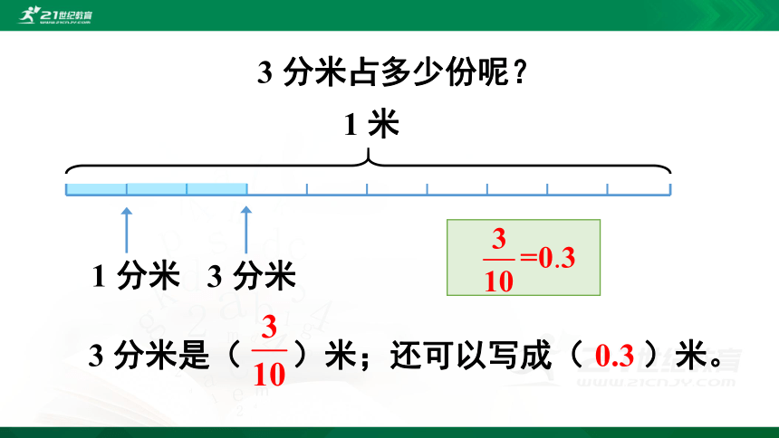 人教版三年级下册7—第1课时 认识小数 课件（21张ppt）