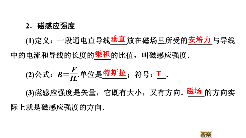 2020-2021学年物理人教版选修1-1课件：第2章 3、磁场对通电导线的作用41张