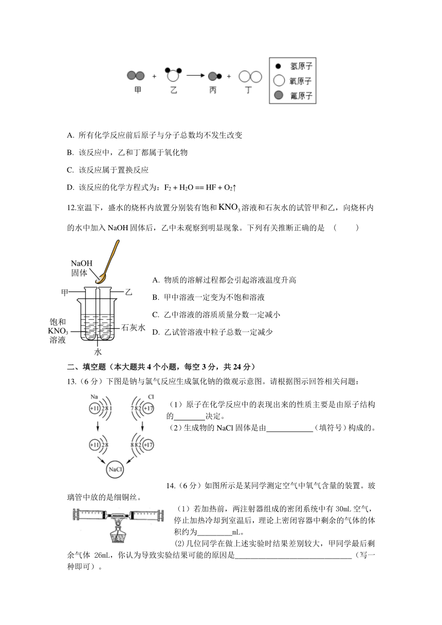 2024年四川省内江市市中区中考适应性考试化学试卷（含答案）