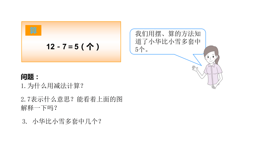 人教版数学一年级下册2.6 一个数比另一个数多（少）几的问题 课件（共13张PPT）