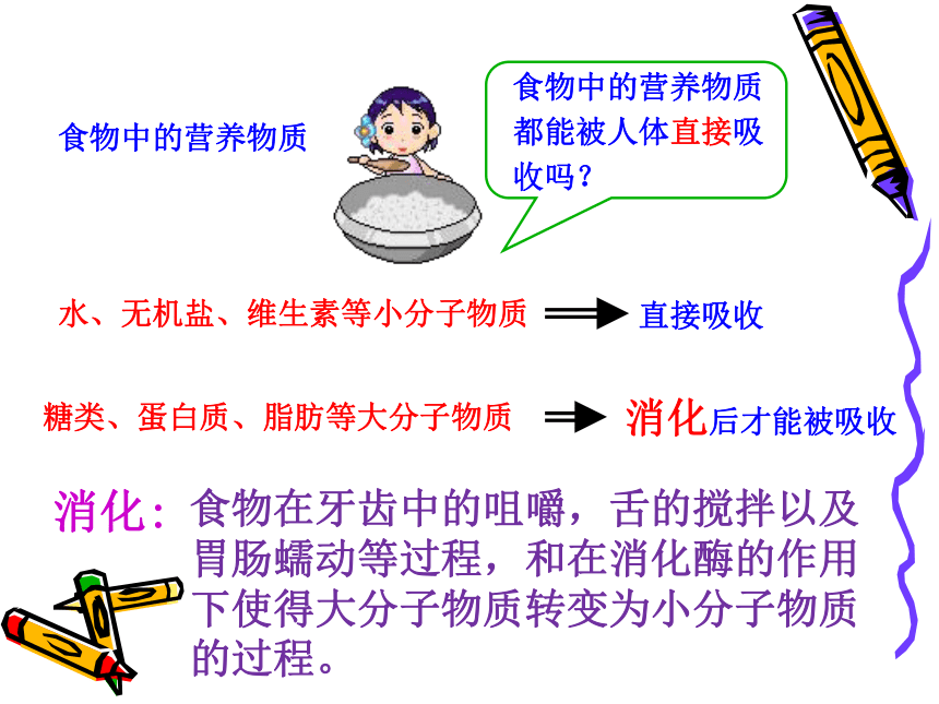 第三单元 第一章 第二节 消化和吸收（第一课时）课件(共26张PPT)