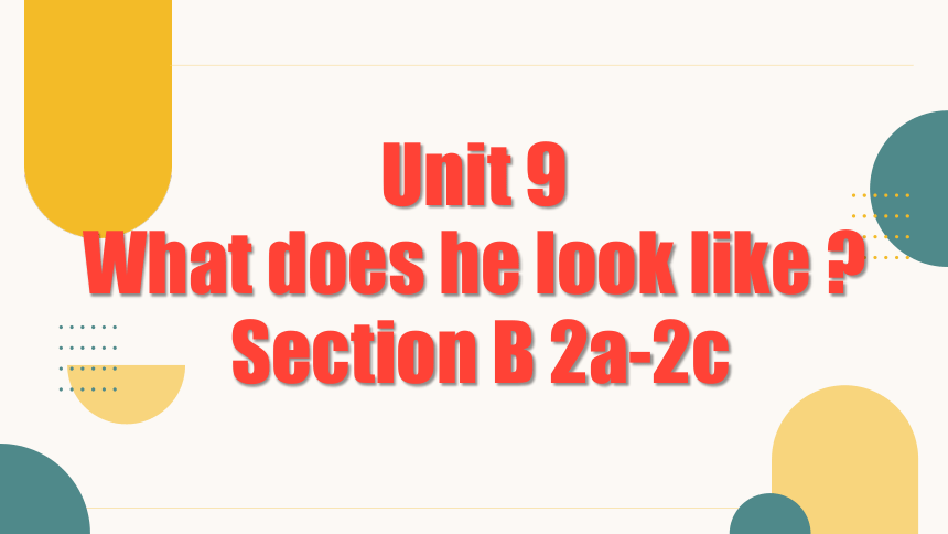 人教版七下Unit 9 What does he look like？Section B 2a-2e(课件)