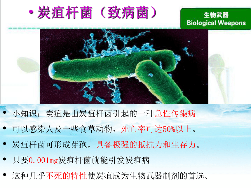 人教版高中生物选修三 禁止生物武器（共30张PPT）