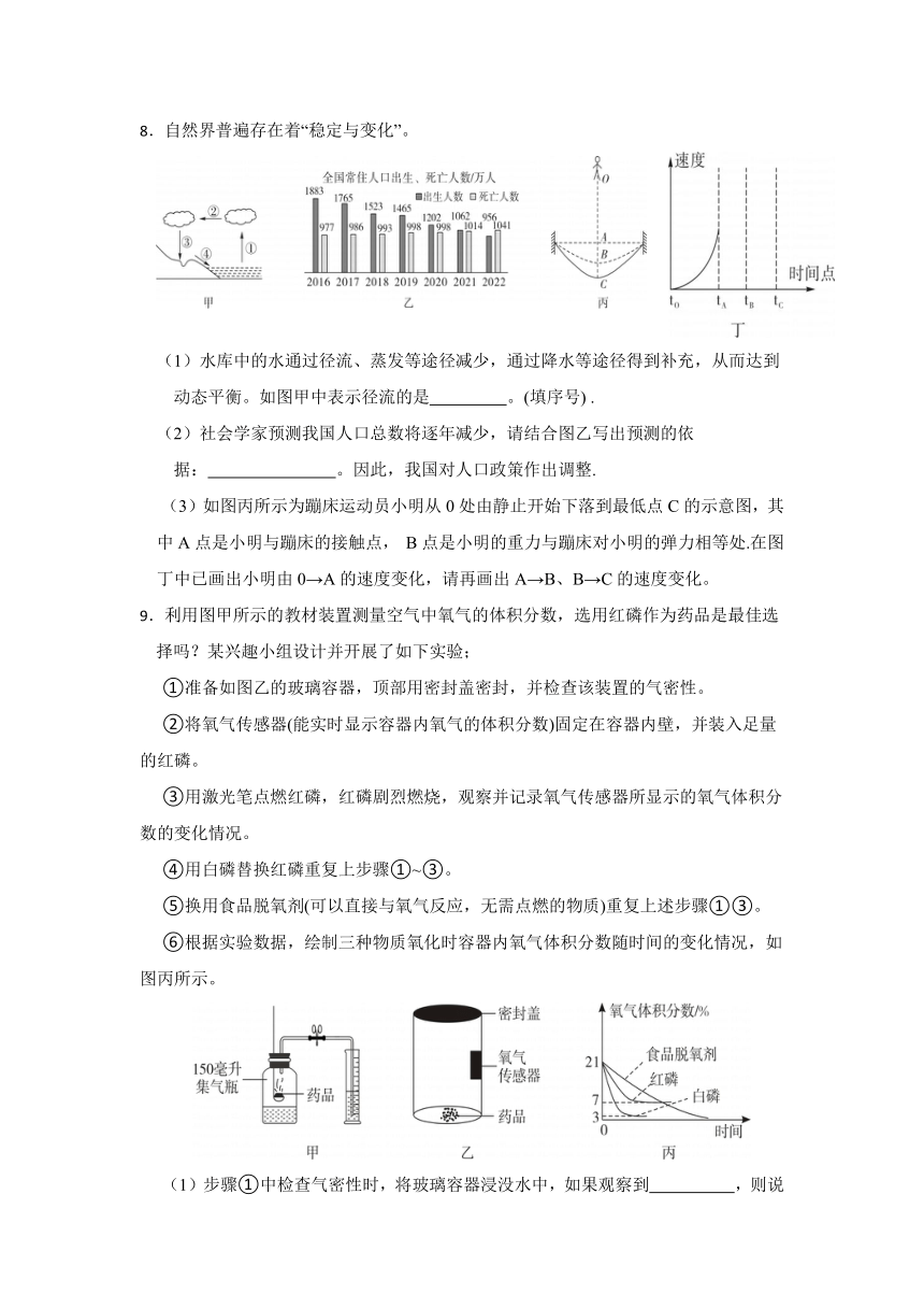 2024年浙江省科学中考考前每日一练 第35卷（含解析）