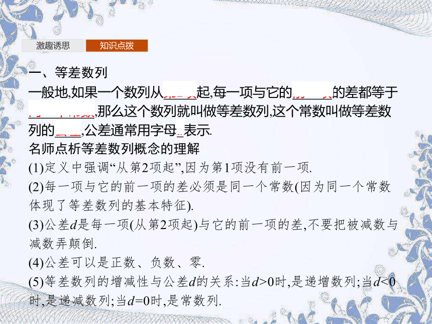 人教A版（2019）高中数学选择性必修第二册 4.2.1　第1课时　等差数列的概念及通项公式（30张PPT）