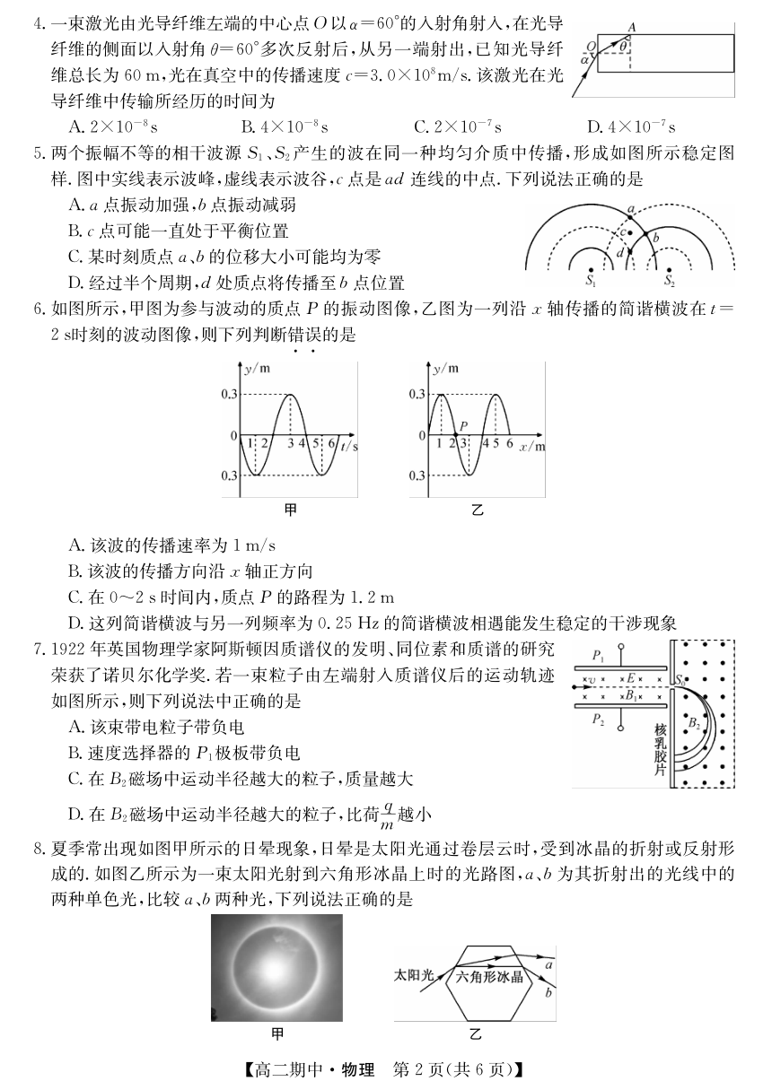 甘肃省庆阳市华池县第一中学2023-2024学年高二下学期期中考试物理试卷（PDF版含答案）