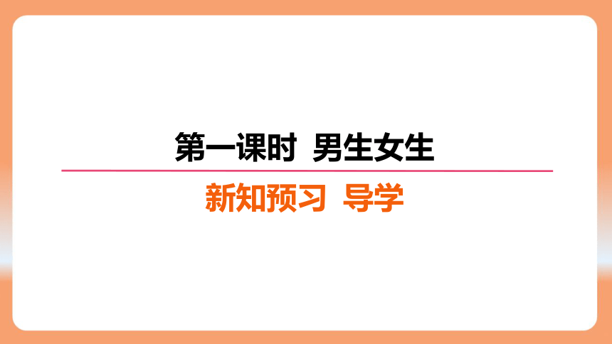 （核心素养目标）2.1男生女生 学案课件(共23张PPT) 2023-2024学年统编版道德与法治七年级下册课件