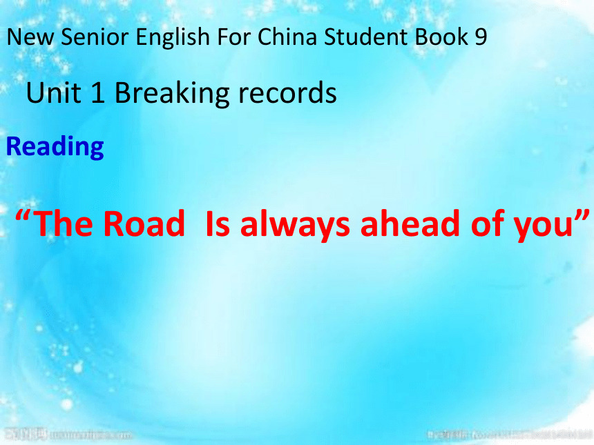 人教版高中英语选修9 Unit 1 Breaking record Reading 课件（32张PPT）