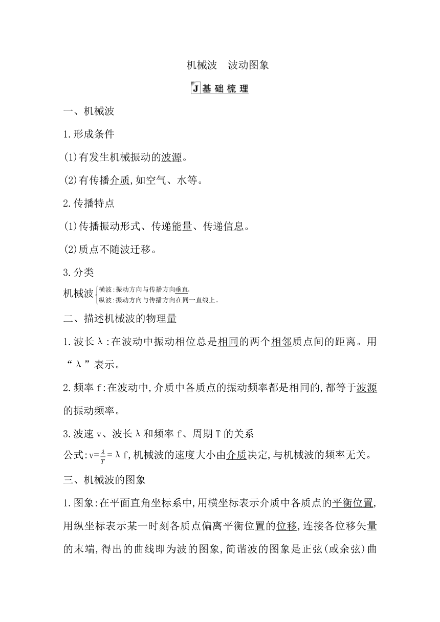 第12 章　机械波　波动图象复习学案 Word版含解析