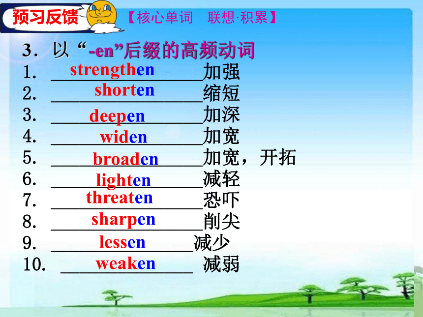 人教版高中英语选修六Unit3 A healthy life Period 1 Key words 课件(共31张PPT)