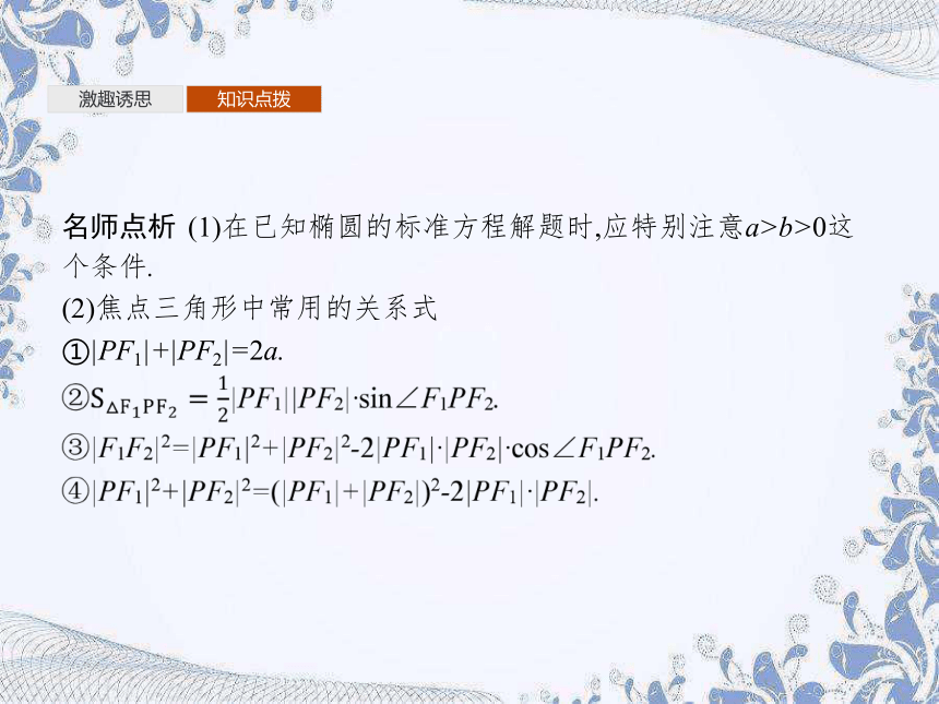 人教B版（2019）高中数学选择性必修第一册 2.5.1　椭圆的标准方程（共35张PPT）