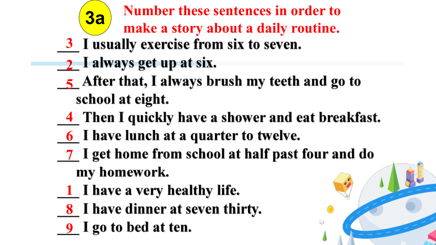 Unit2 Section B 3a-3c 课件（新目标七下Unit 2 What time do you go to school?）
