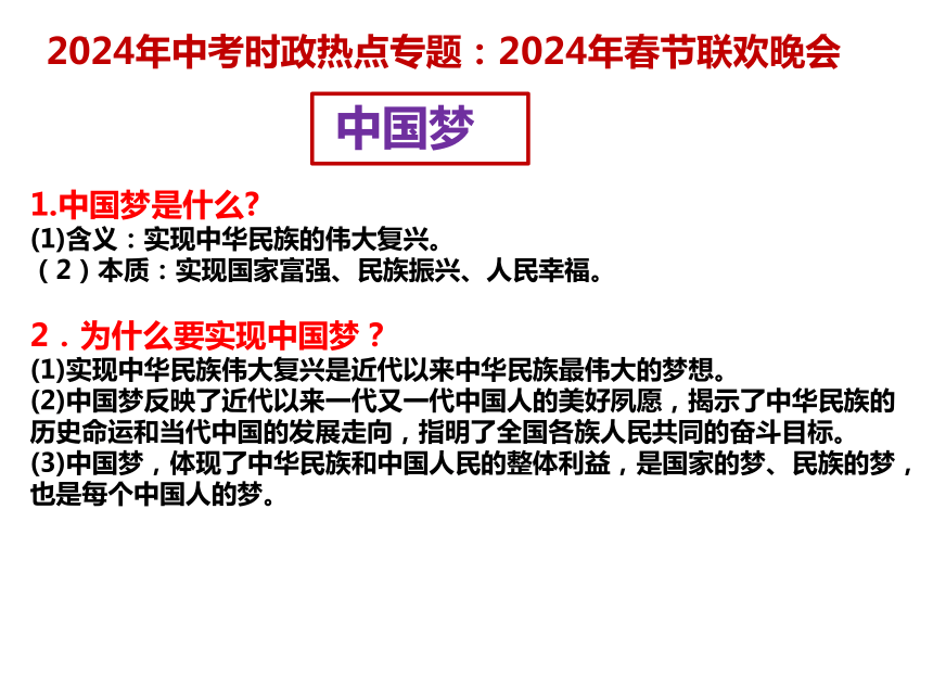 20.春晚  课件(共14张PPT)---2024年中考时政热点专题讲解