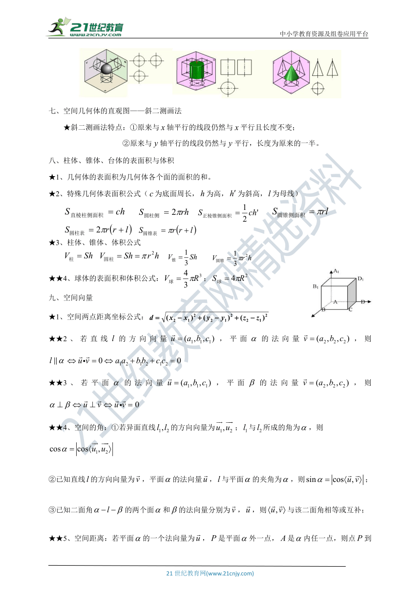 2020届三轮冲刺 上海高考数学基础知识回顾辅导讲义：第六讲 立体几何 教案（教师版）