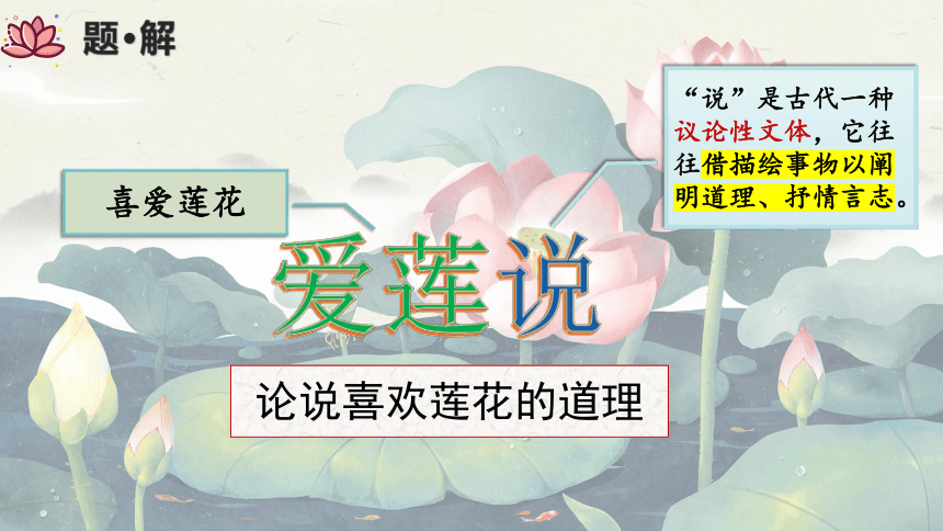 17 短文两篇  爱莲说 课件(共25张PPT)