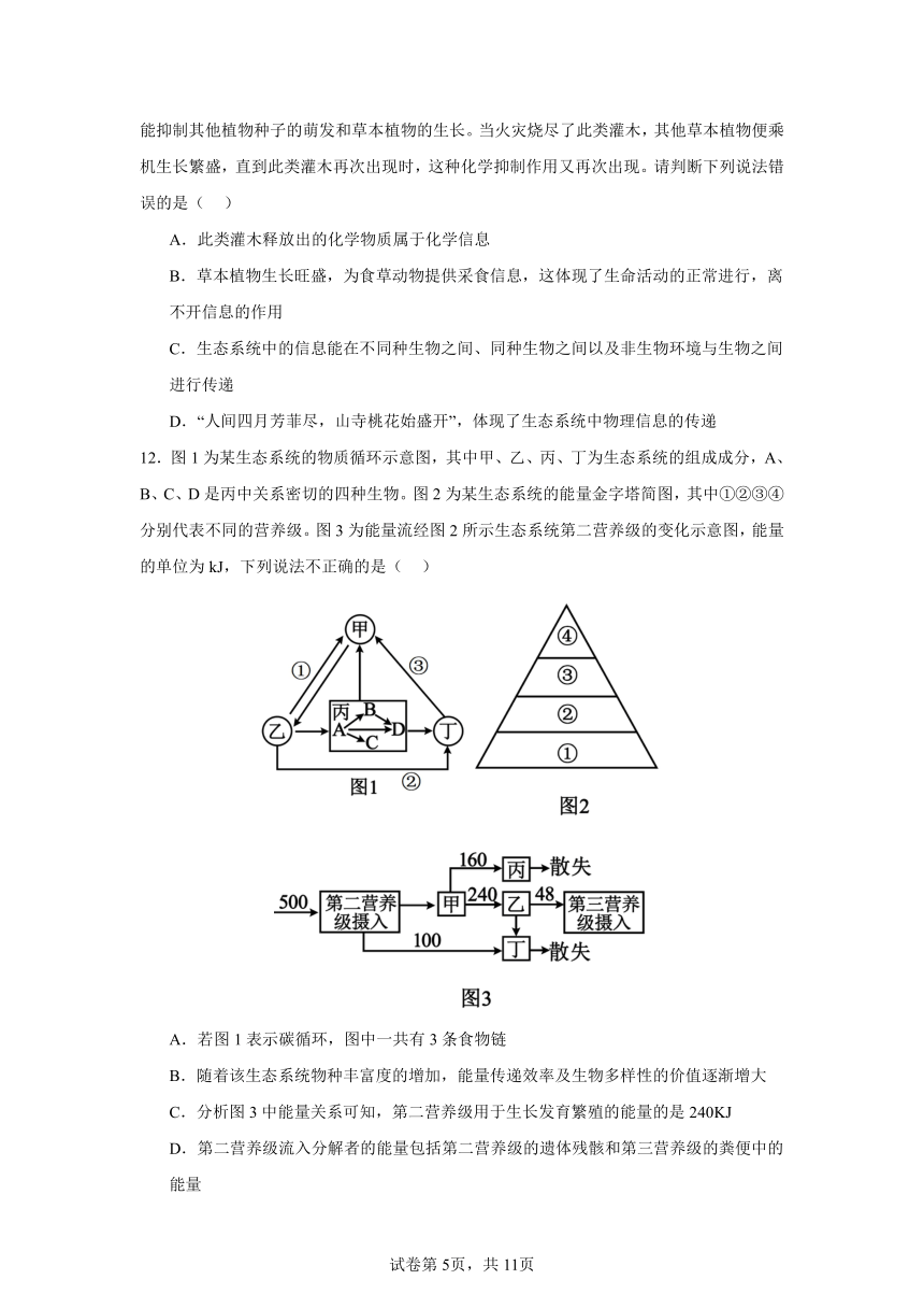 2023-2024学年湖南省长沙市浏阳市重点校联考高二下学期期中生物测试卷（含答案）