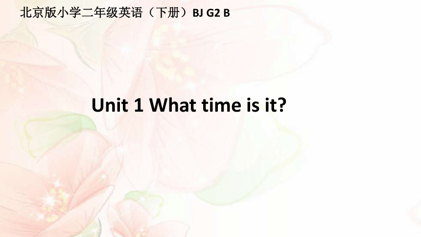 Unit 1 What time is it? Lesson 1 课件 (共25张PPT)