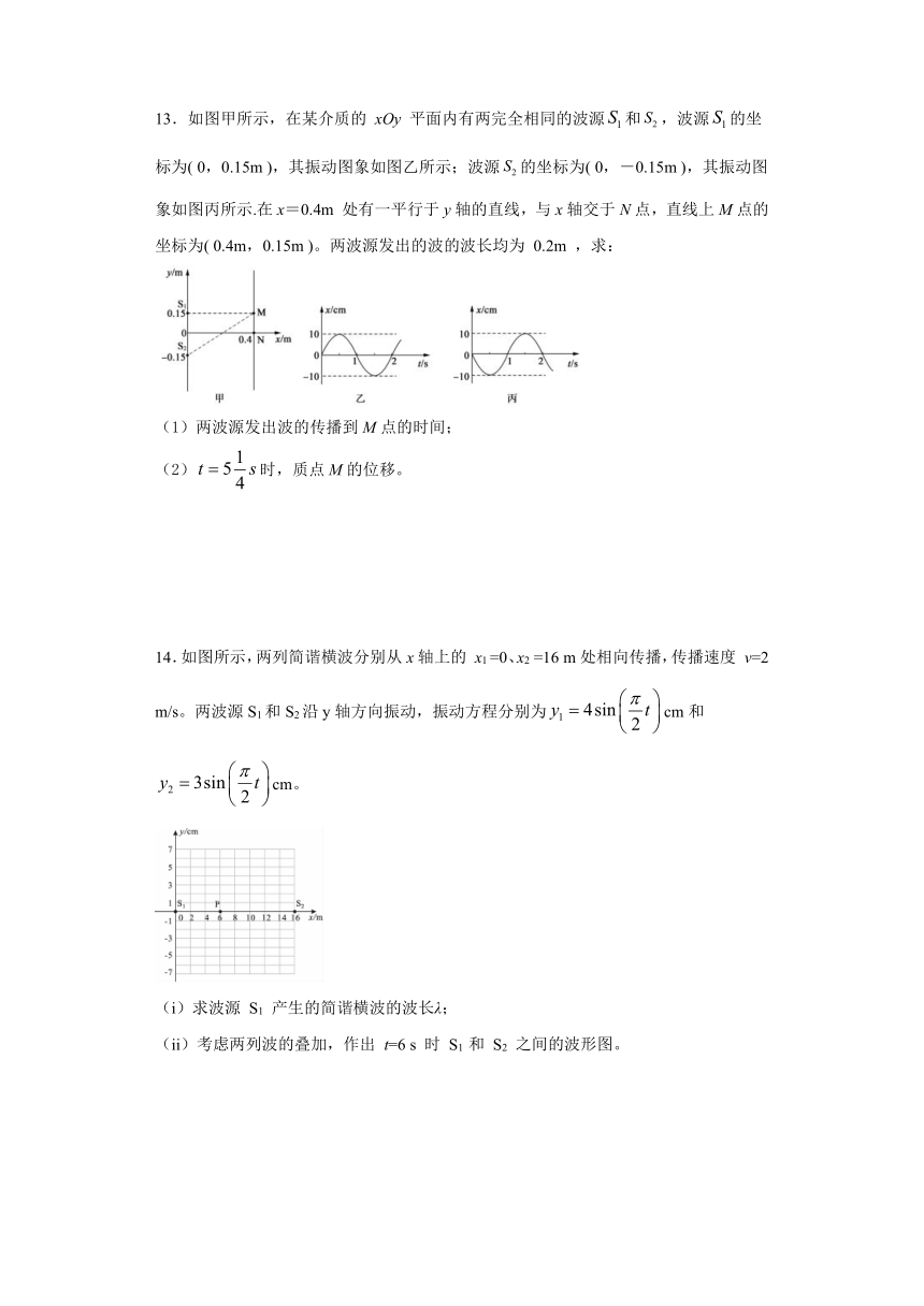 上海市北虹高中2019-2020学年物理沪科版选修3-4：2.5波的干涉与衍射 课时作业（含解析）