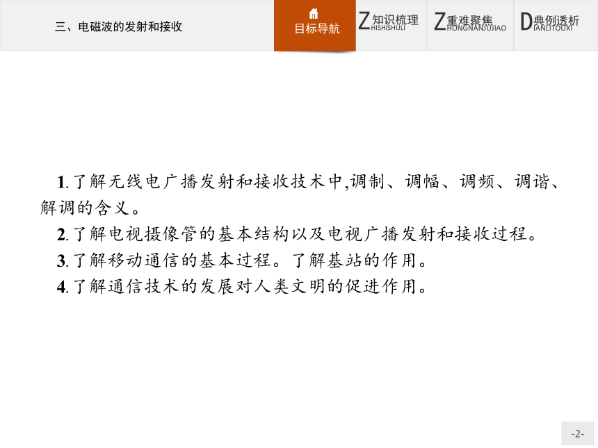 高中物理人教版选修1-1课件：4.3 电磁波的发射和接收17张PPT