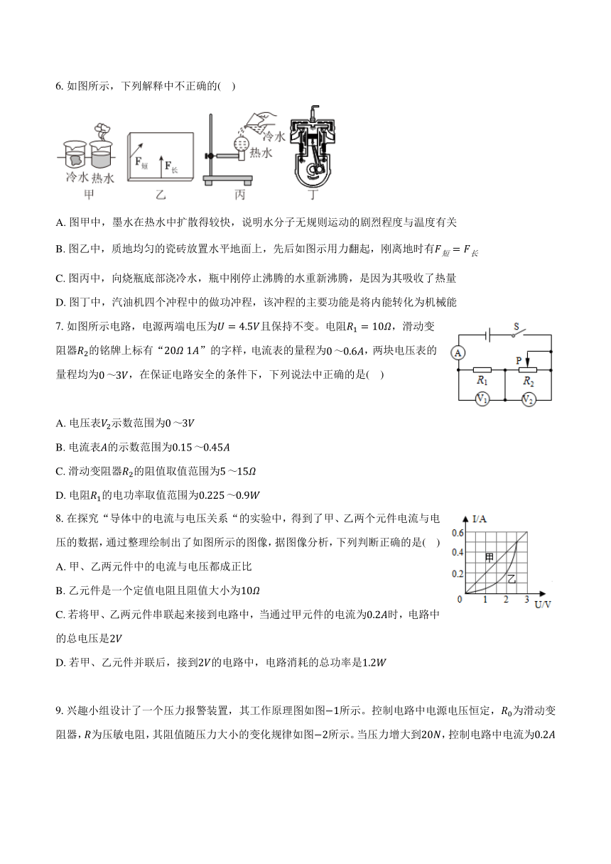2024年湖南省中考物理六模试卷（解析版）