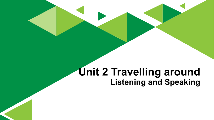 人教版（2019）必修第一册Unit 2 Travelling Around Listening and Speaking 课件(共18张PPT)