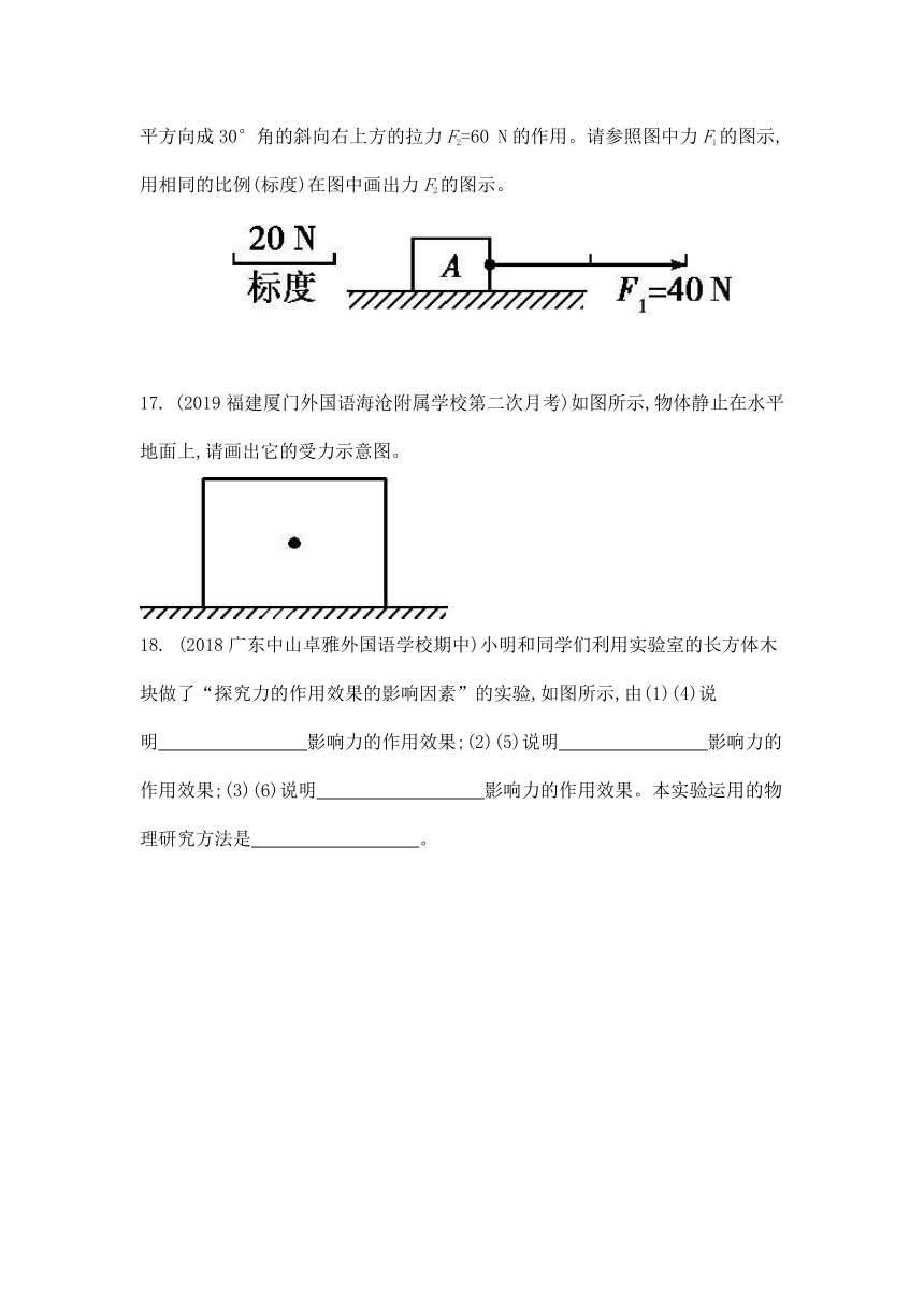 6.2 怎样描述力 课后提高练习（含解析）