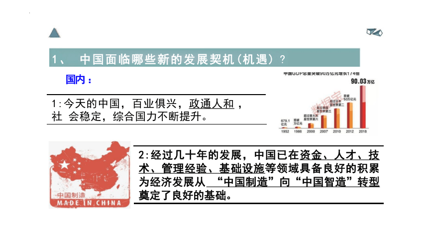 4.1 中国的机遇与挑战 课件（28张PPT）-2023-2024学年统编版道德与法治九年级下册