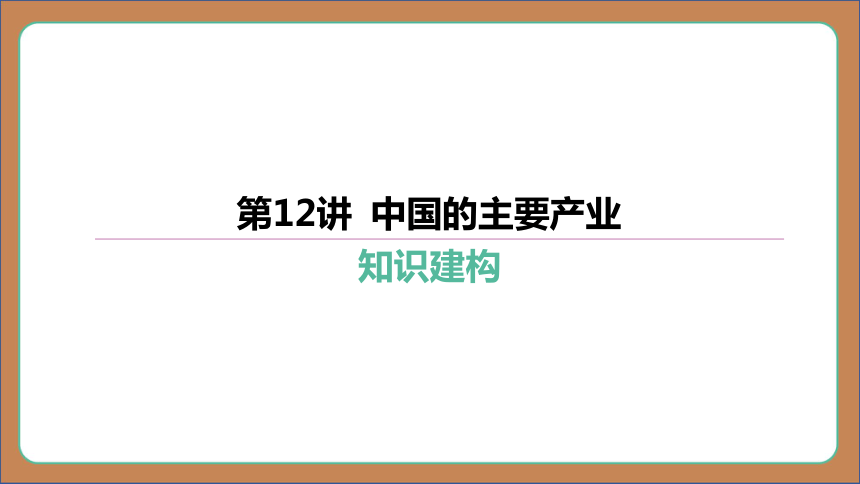 第12讲 中国的主要产业  课件（共60张PPT） 2024中考地理总复习专题突破(湘教版)