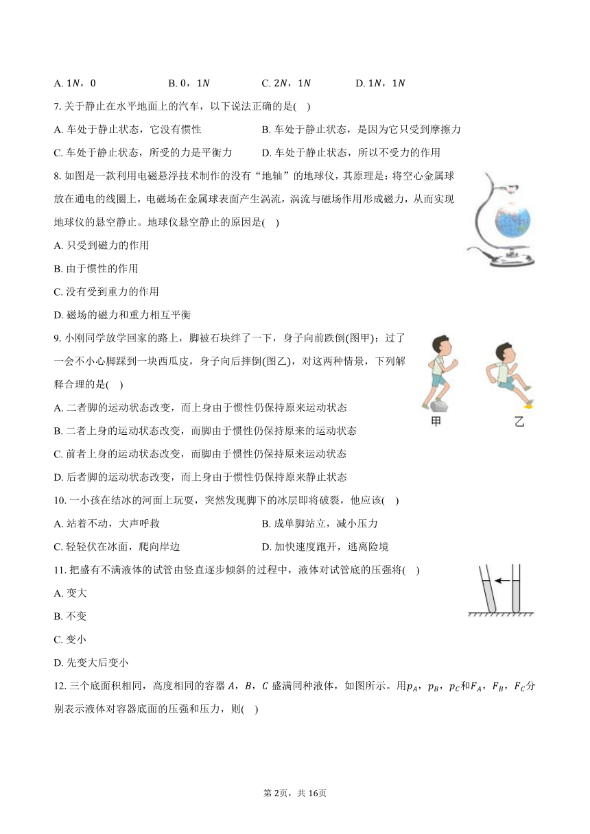 2023-2024学年山东省聊城市高唐县八年级（下）第一次质检物理试卷（含解析）