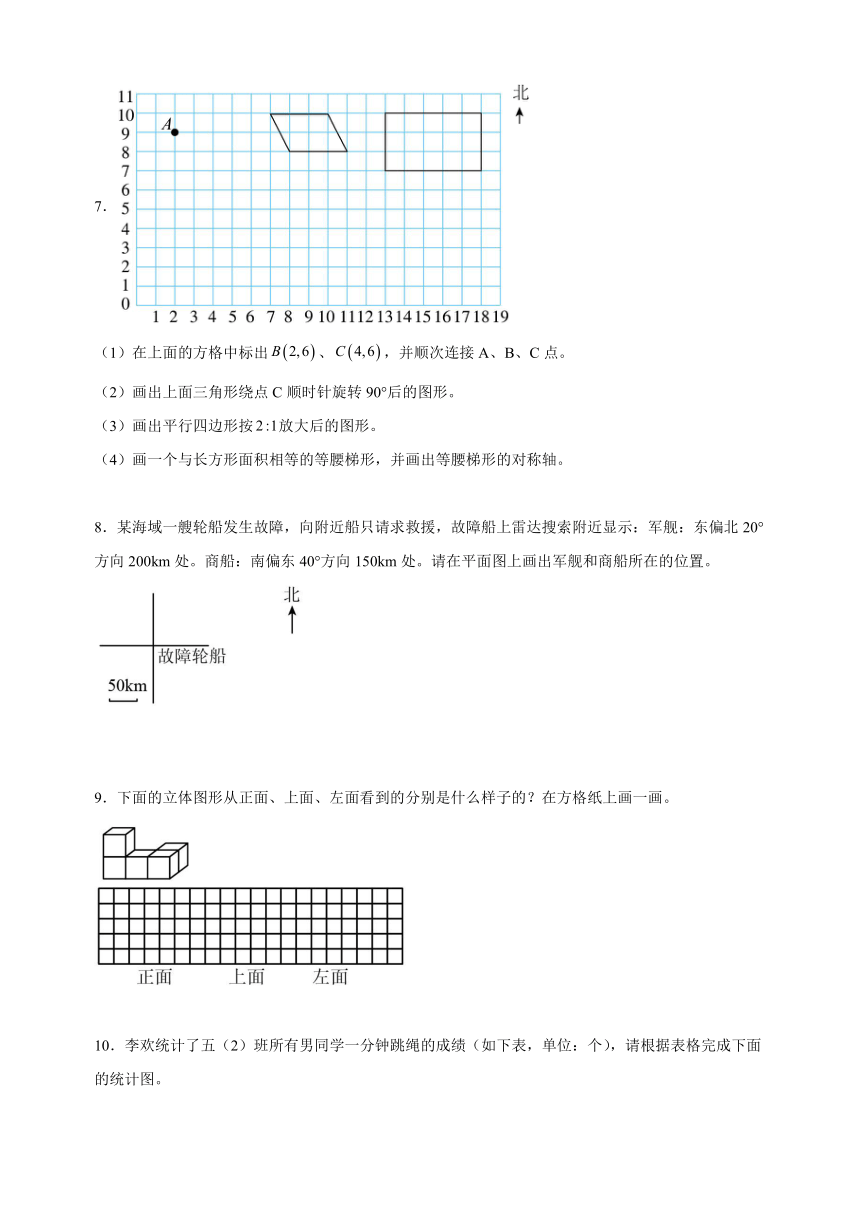 热点10 三视图·比例尺·图形与变换·位置与方向的综合作图-2024年小升初数学复习热点题型专项训练（通用版）（含解析）