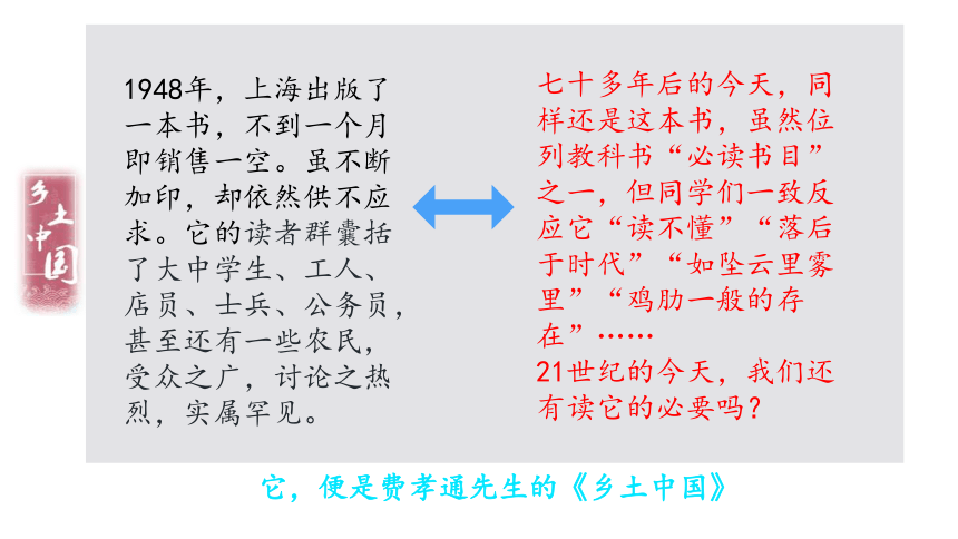 第五单元《乡土中国》课件(共21张PPT)统编版高中语文必修上册