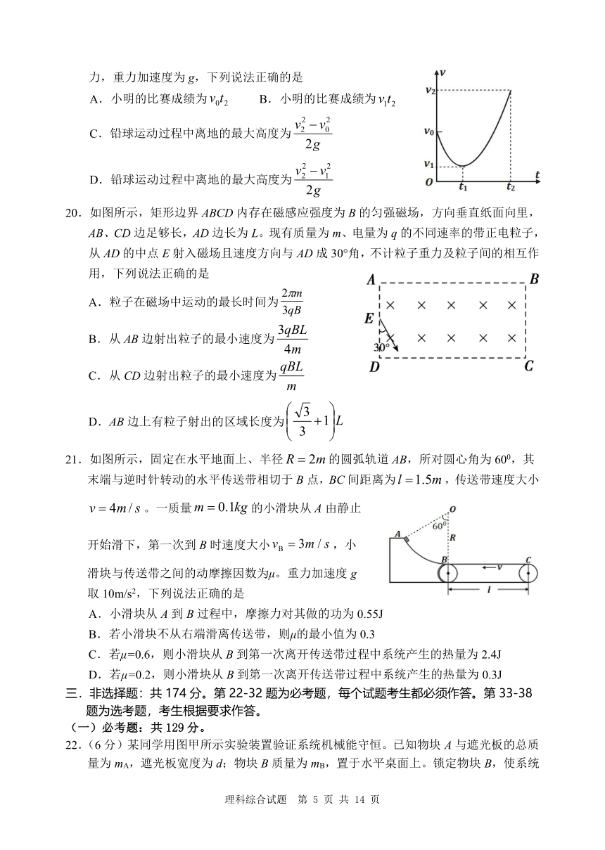 2024届四川省雅安市神州天立学校高三下学期高考冲刺考试理科综合试题（四）（PDF版含答案）