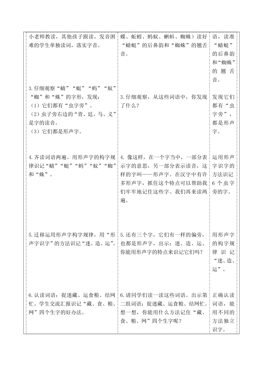 5动物儿歌 教学设计(表格式，2课时)+作业设计(无答案)