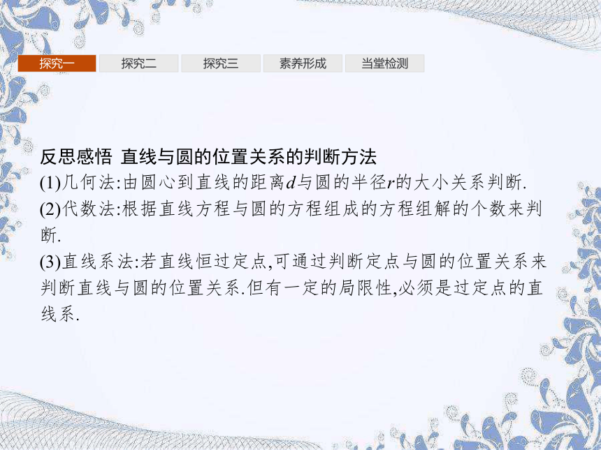 人教B版（2019）高中数学选择性必修第一册 2.3.3　直线与圆的位置关系（共32张PPT）