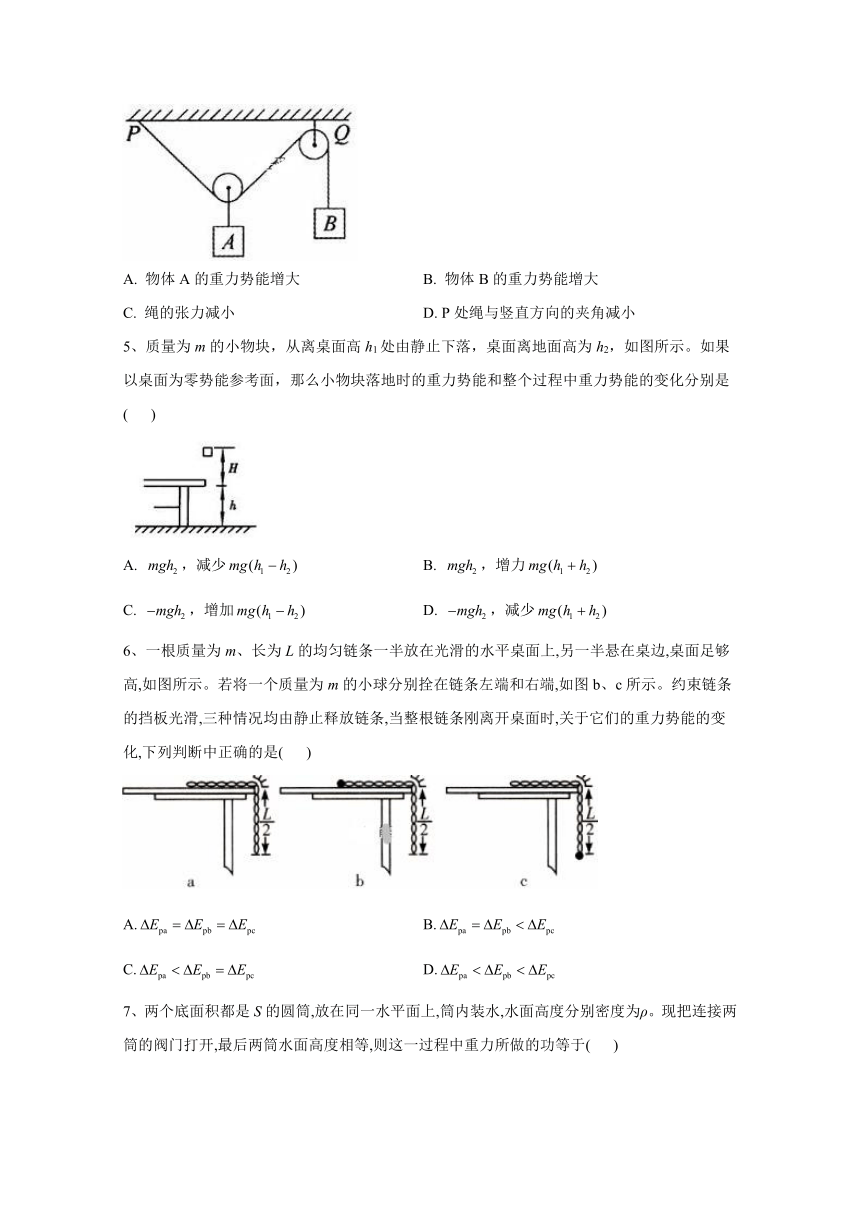 高中物理人教版（2019）必修第二册同步习题  8.2 重力势能  Word版含解析