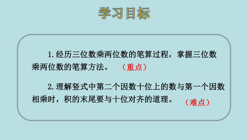 人教版数学四年级上册 4.1   因数末尾、中间没有0的笔算乘法 课件（24张ppt）