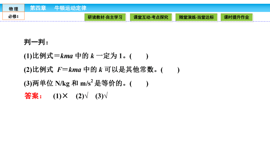 （人教版）高中物理必修1课件：第4章 牛顿运动定律4.3牛顿第二定律49张PPT