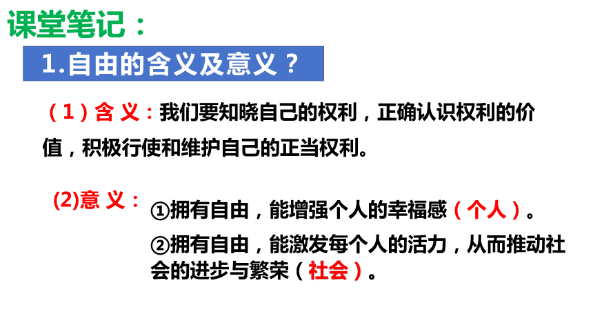 7.1 自由平等的真谛 课件（共20张PPT+内嵌视频）