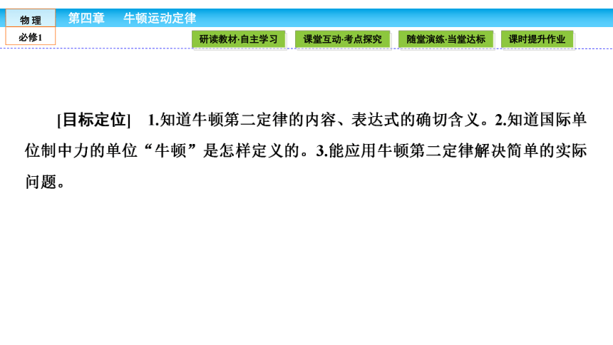 （人教版）高中物理必修1课件：第4章 牛顿运动定律4.3牛顿第二定律49张PPT