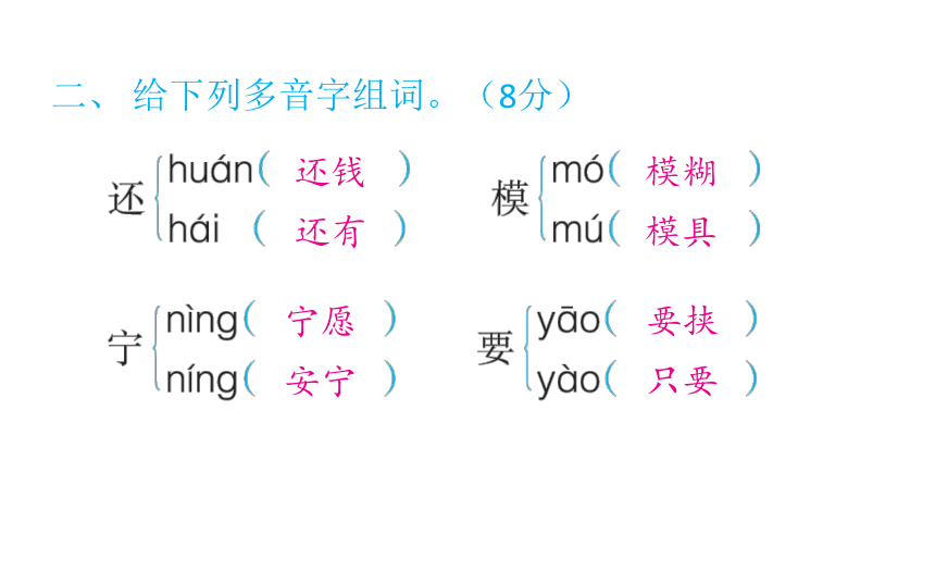 统编版语文四年级上册 第七单元 达优测试题 课件（21张PPT）