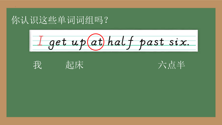 Lesson 4 I get up at half past six 课件(共12张PPT)