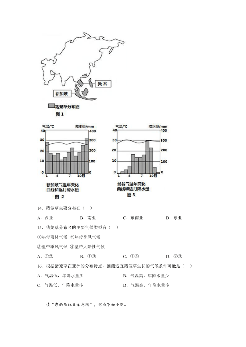 山东省聊城市莘县2023-2024学年七年级下学期期中  地理试题（含解析）