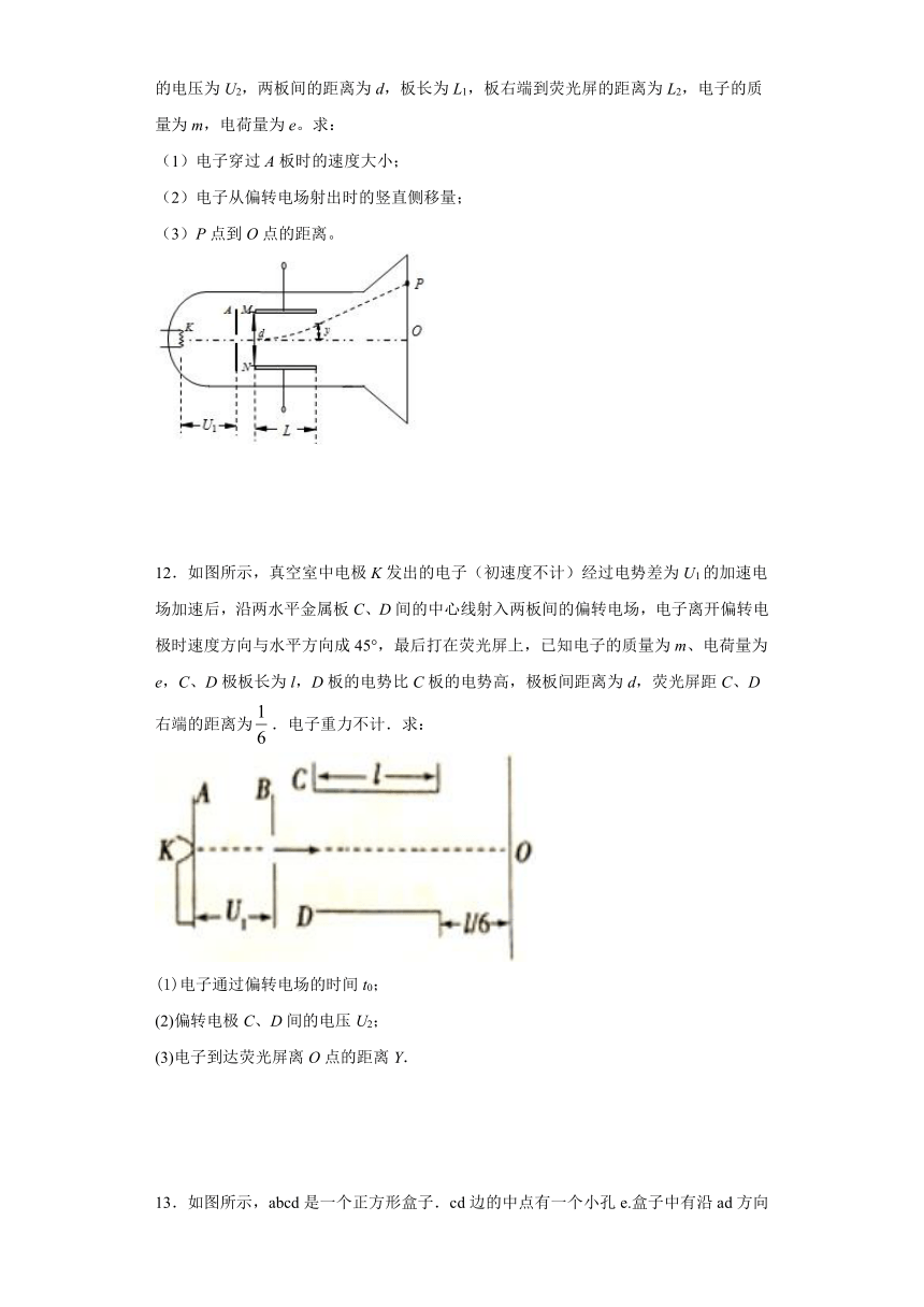 高中物理人教新课标版选修3-1：示波管及其应用 补充练习（含解析）