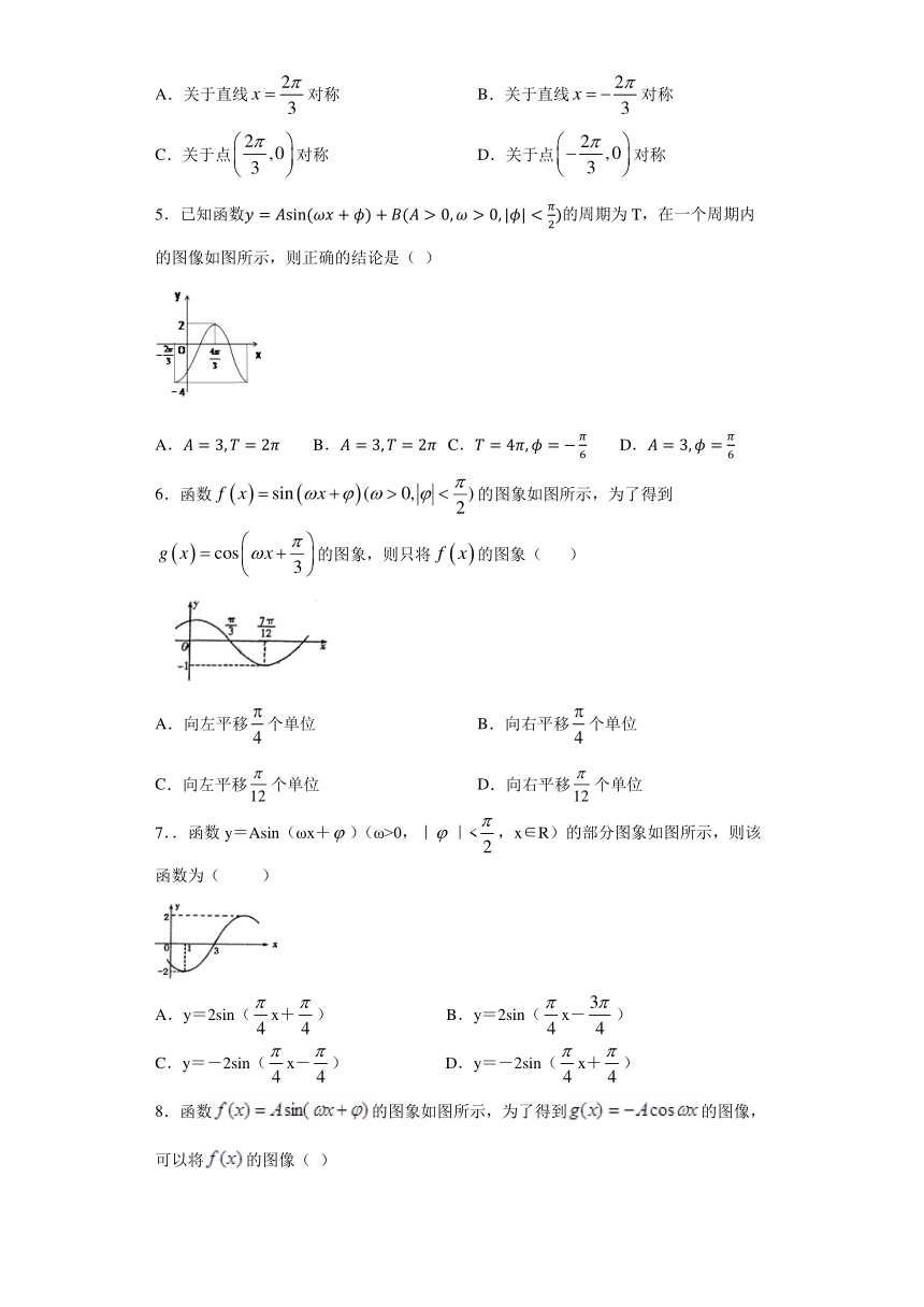 人教A版（2019）高中数学必修第一册5.6 《 函数y＝Asin(ωx＋φ)》同步测试（二）（Word含答案）