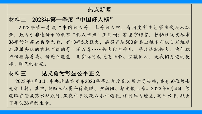 热点10　彰显榜样力量感悟时代精神（精讲课件）(共33张PPT)-2024年中考道德与法治必备时政热点专题解读与押题预测（全国通用）