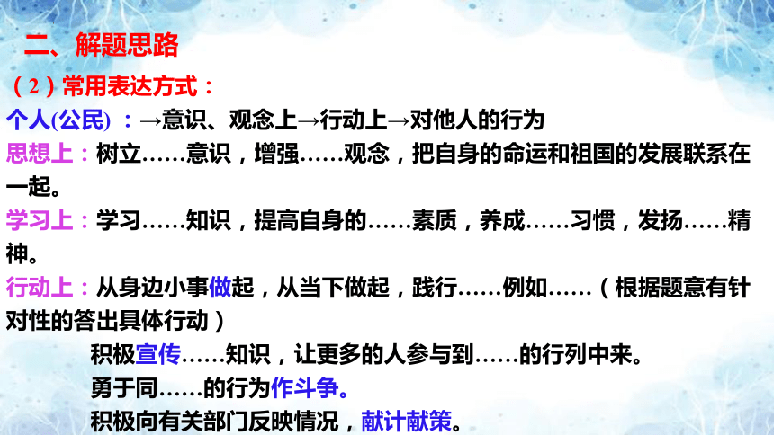 2024中考道德与法治   做法类主观题之解题思路  课件（23 张ppt）