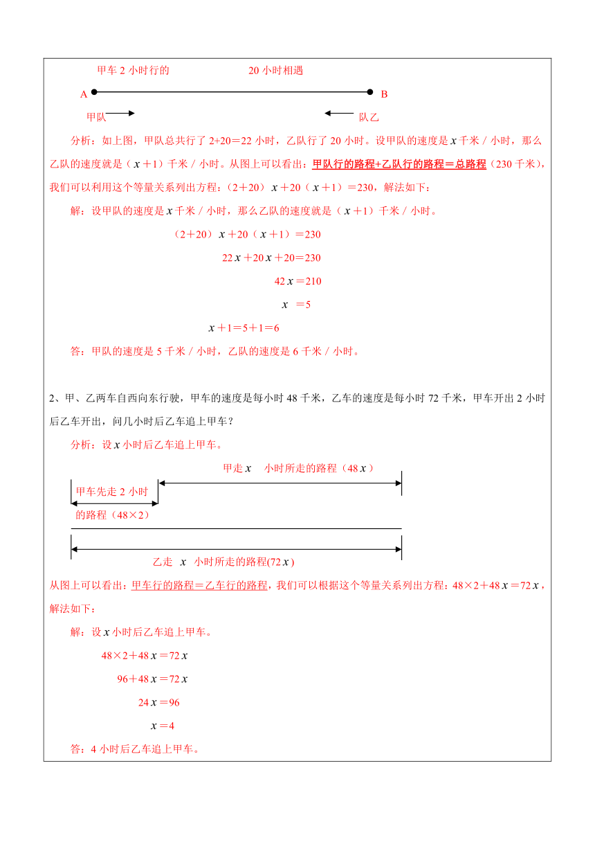 沪教版五上 6.3 列方程解应用题（二） 学案